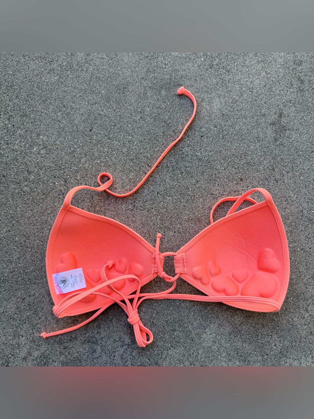 Body Glove Women's Smoothies Baby Love Triangle Bikini Top size medium coral - Picture 3 of 7